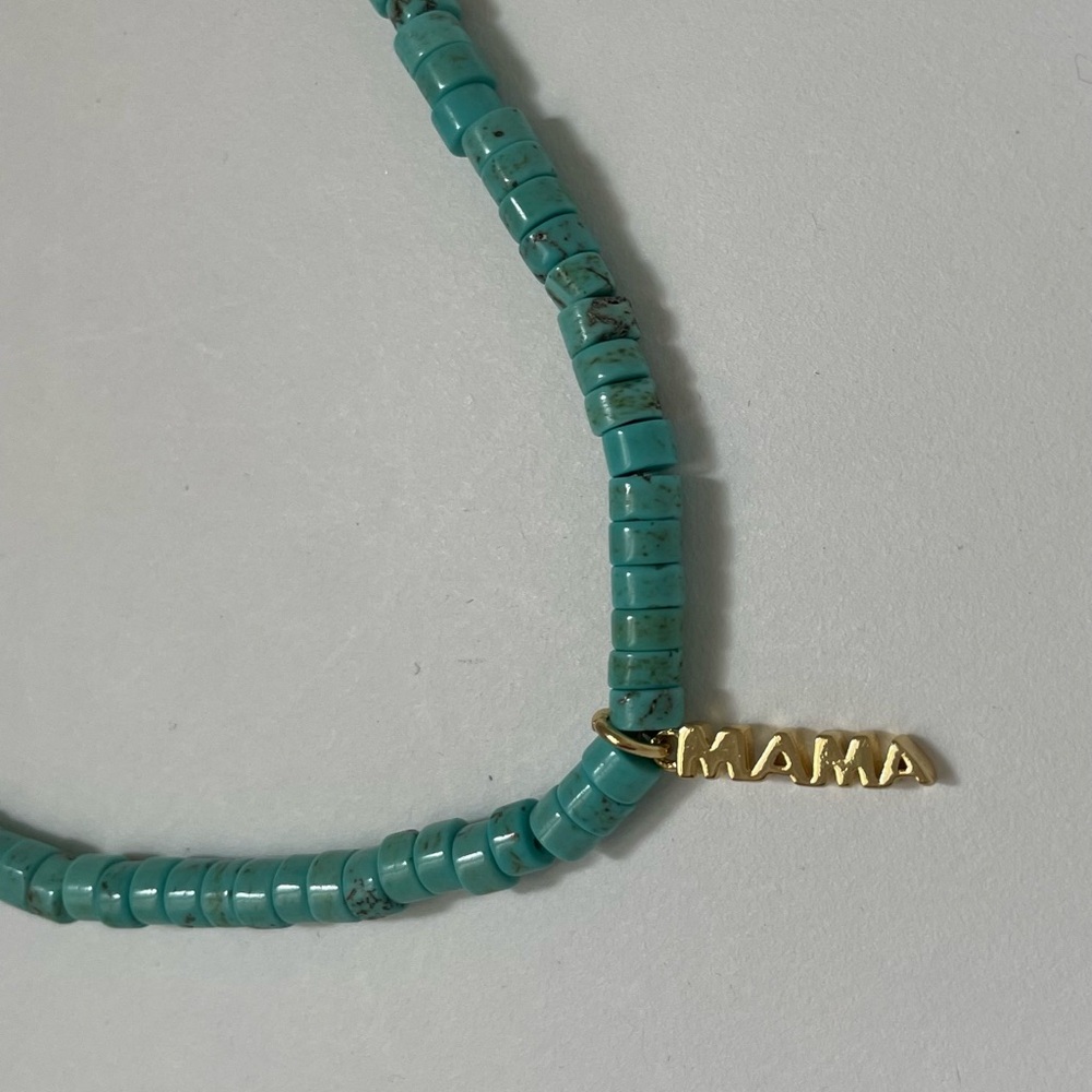 Turquoise “Mama” Beaded Necklace - Picture 2 of 3